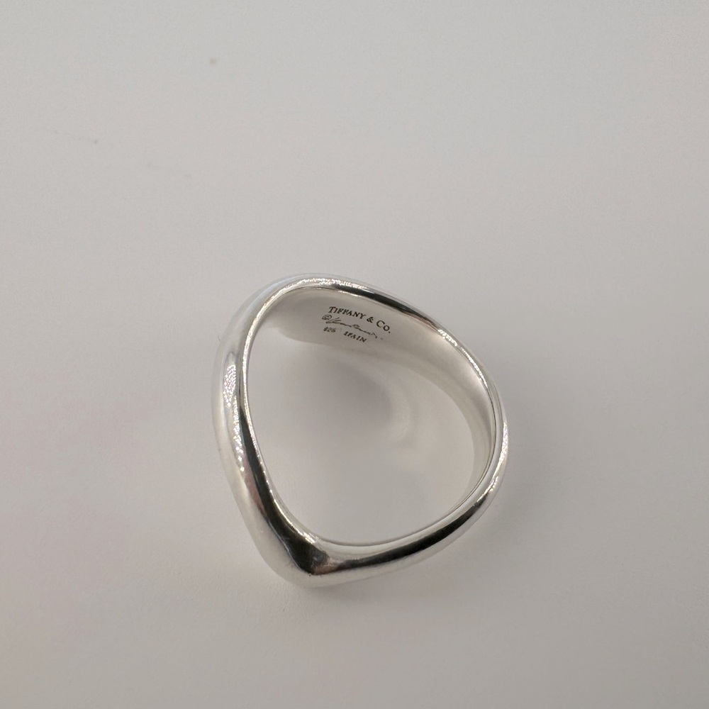 Tiffany & Co Wave Ring 925 Spain Size 4 Rare Sculptural Band Elsa Peretti - Picture 9 of 11